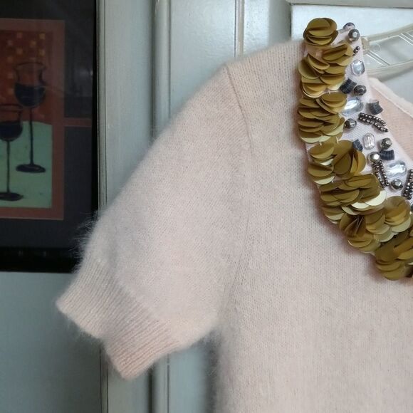 Corey Lynn Calter x Anthropologie  Peter-Pan Paillettes Sweater - Picture 7 of 12